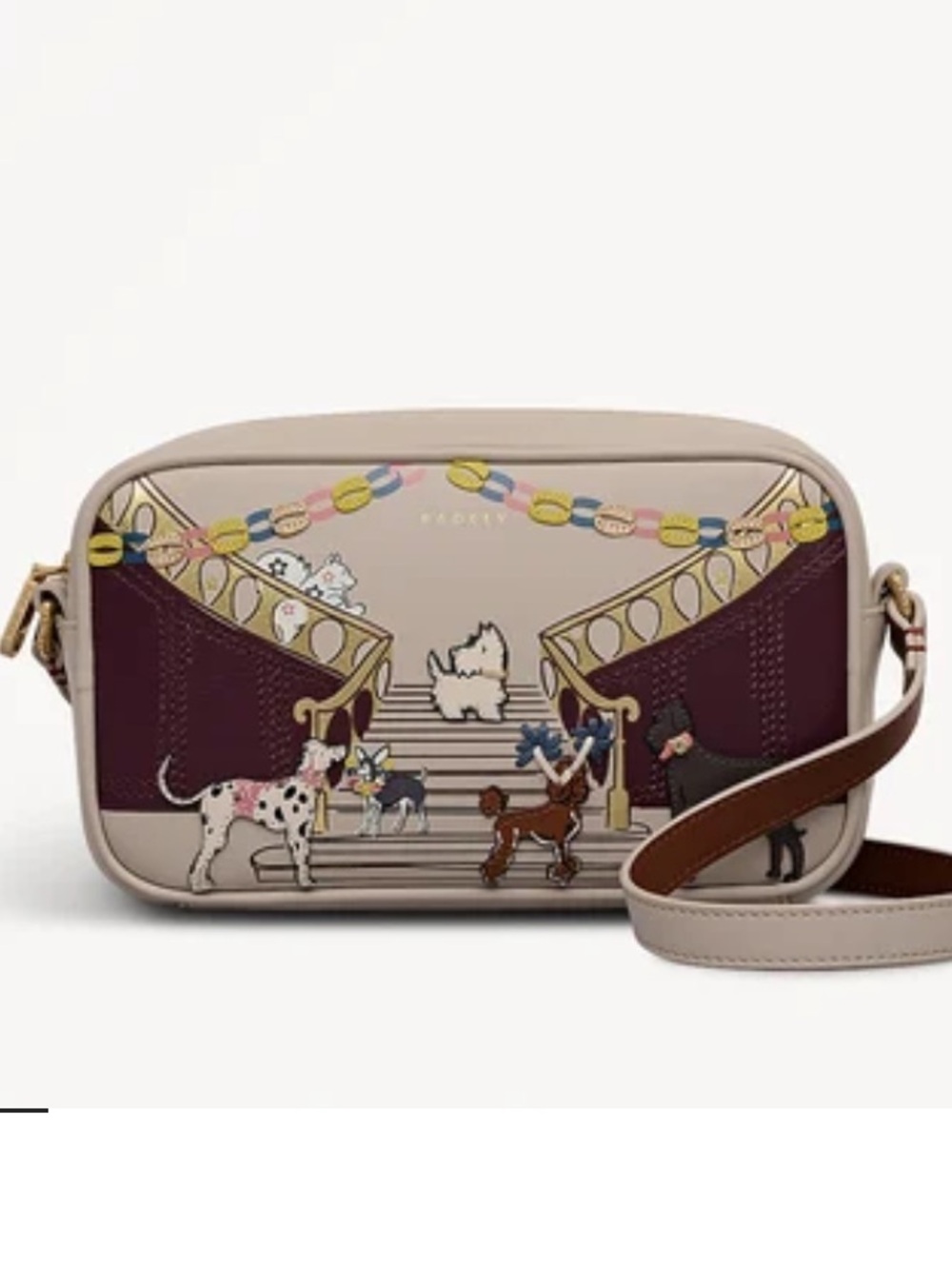 NEW! RADLEY LONDON Light Beige Party Pals Crossbody Bag